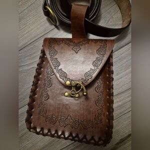 French Meadows Leather Belt And Bag